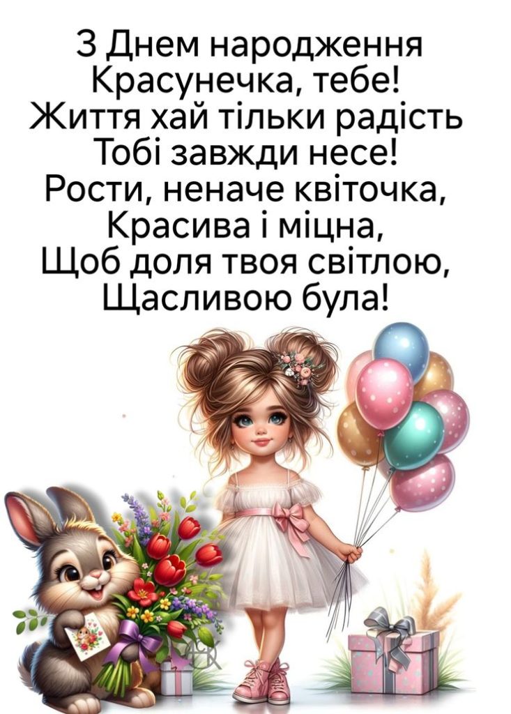 картинка 3 привітання з днем народження для дівчаток, привітання з днем народження для дівчат