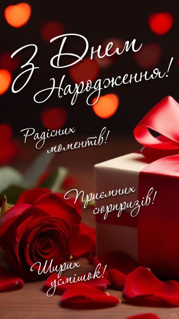 картинака 5 привітання коханій з днем народження