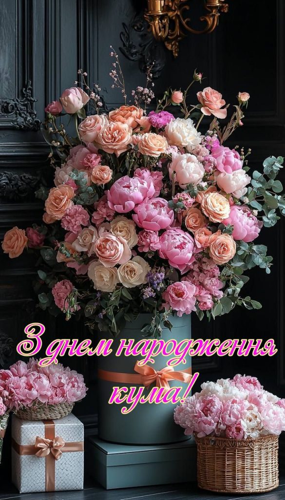 картинка 1 привітання з Днем народження кумі
